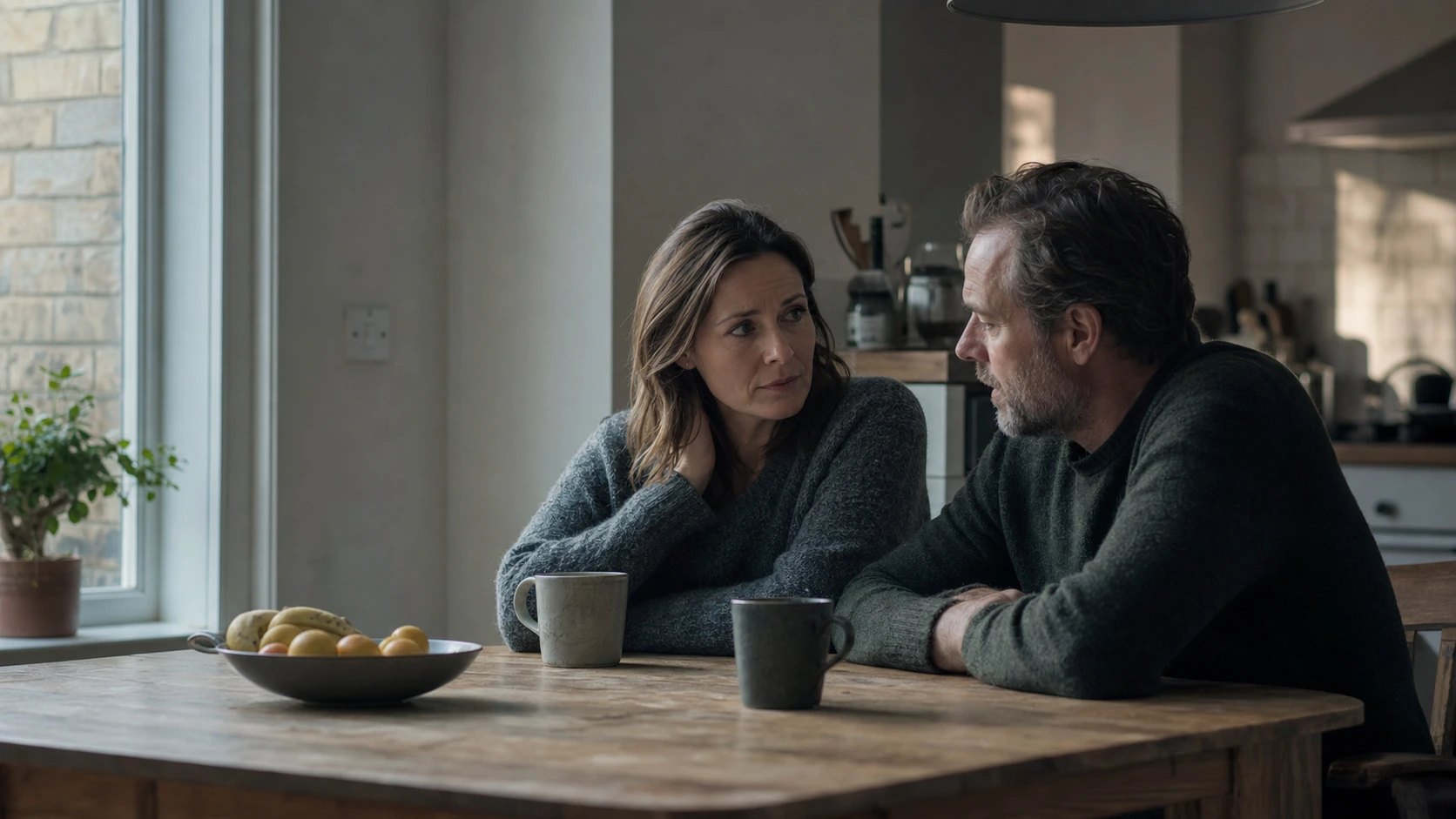 A couple in a truthful, human conversation